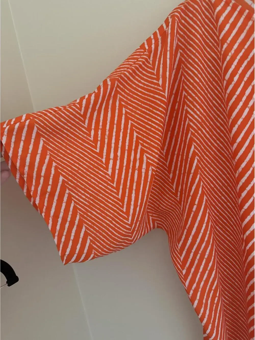 Michael Kors, S/M, tie on side, orange/white, like new
